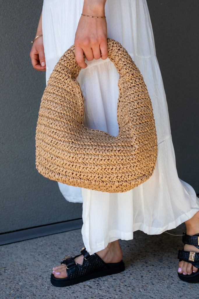 NEW WICKER WEAVE PURSE