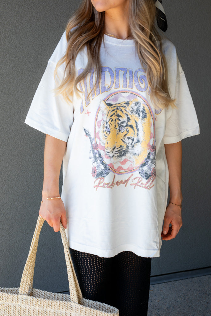 NEW MIDNIGHT TIGER T-SHIRT (WHITE)