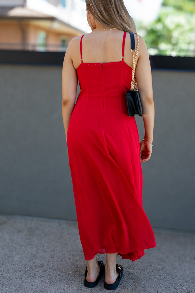 NEW SIERRA MIDI DRESS (RED)