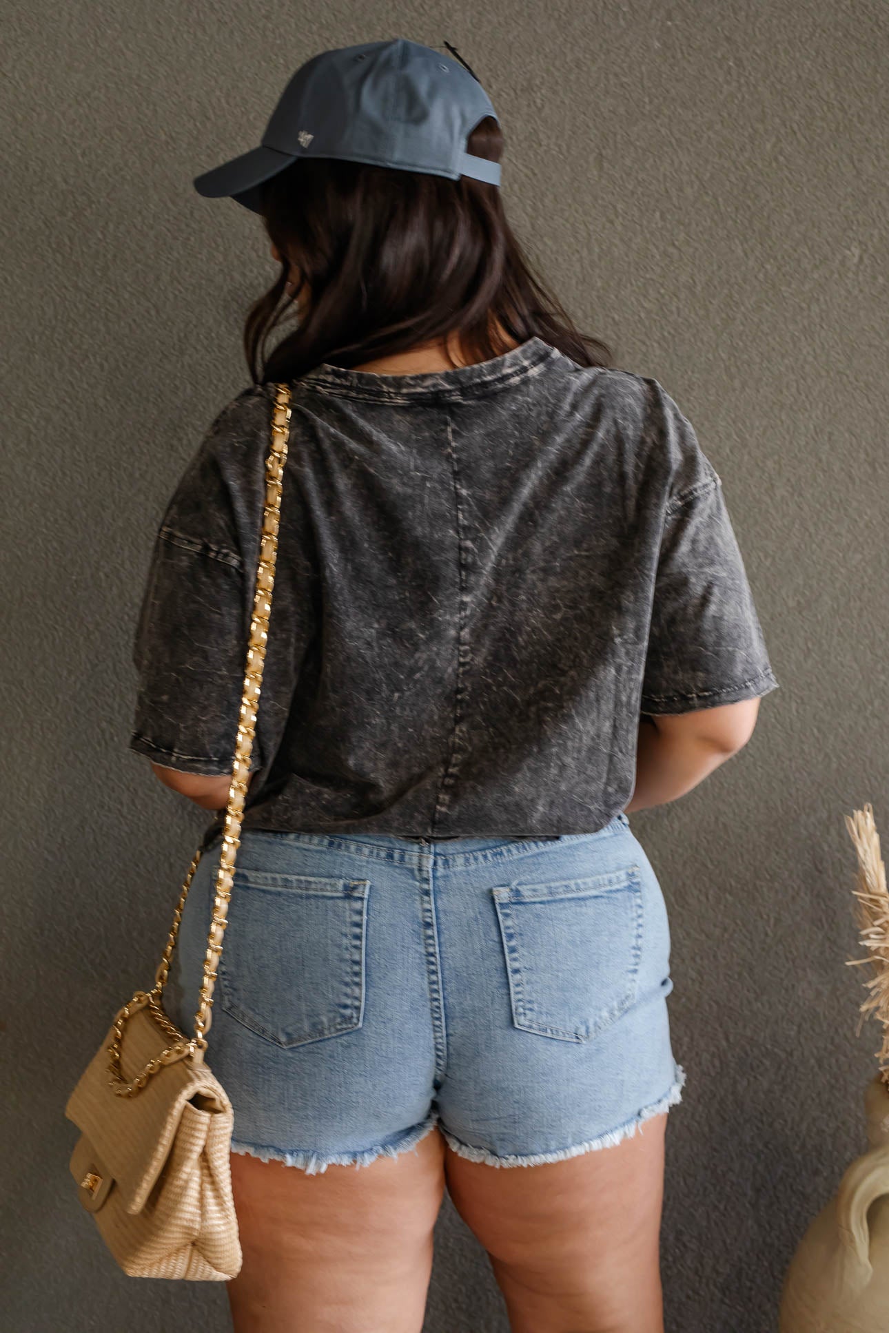 WYOMING CROP T-SHIRT (ASH BLACK)