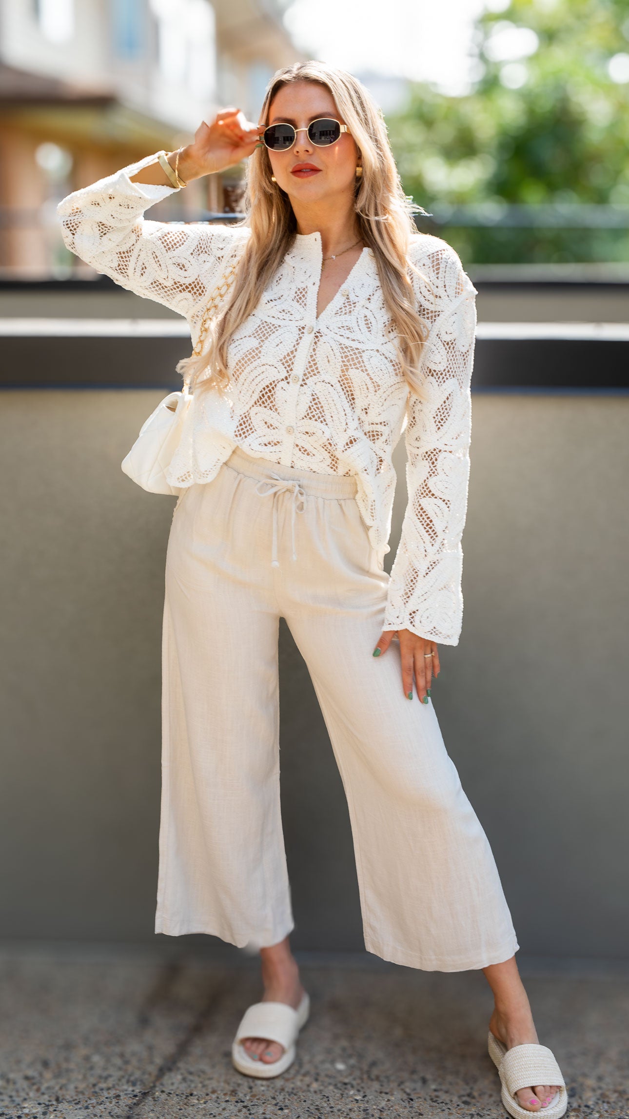 LORA LINEN STRAIGHT LEG PANT