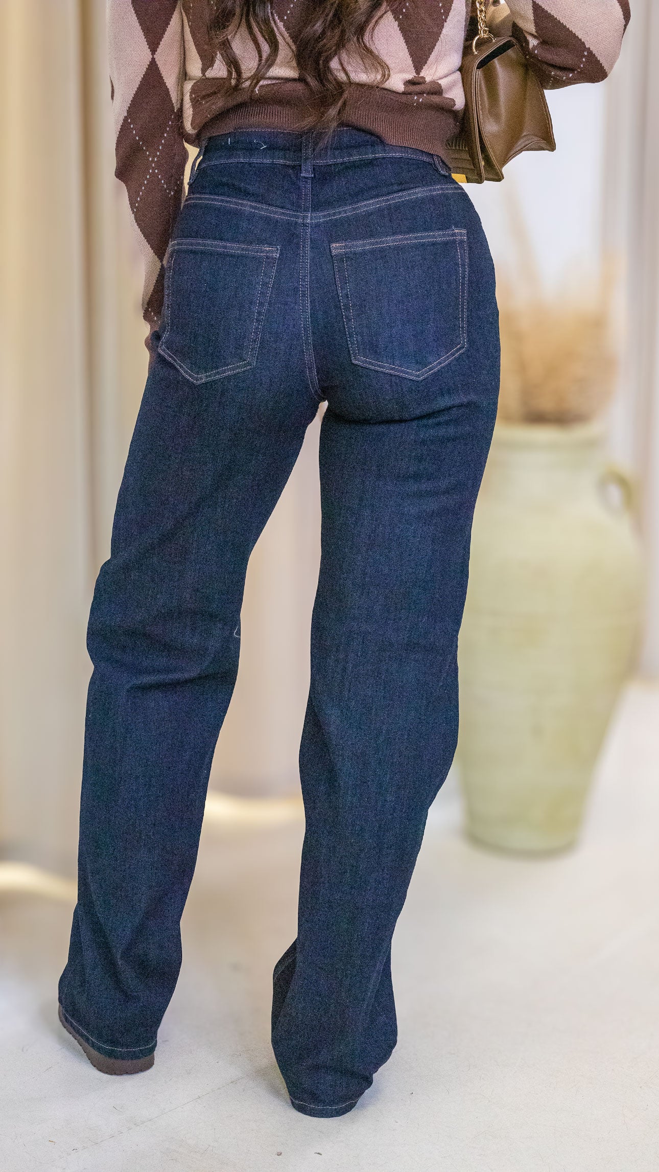 JUICY WIDE LEG JEANS (DARK WASH) | ONLY
