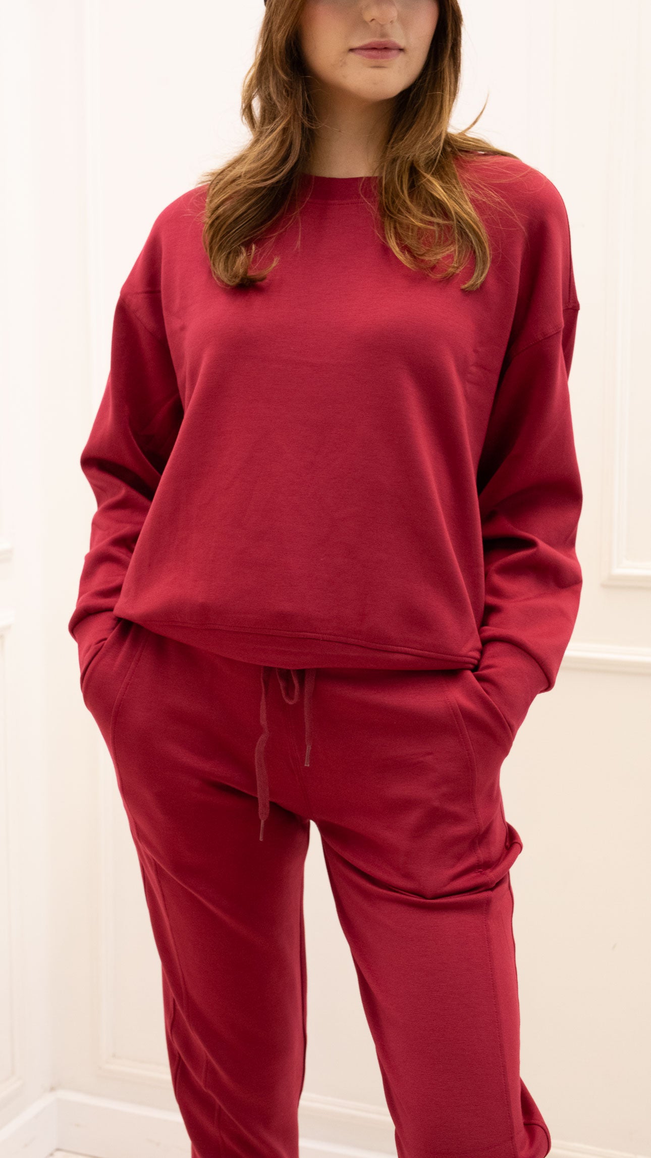 MILA TWO PIECE JOGGER SET (BURGUNDY)