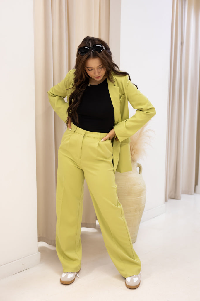 NEW HALLIE TROUSERS (LIME)