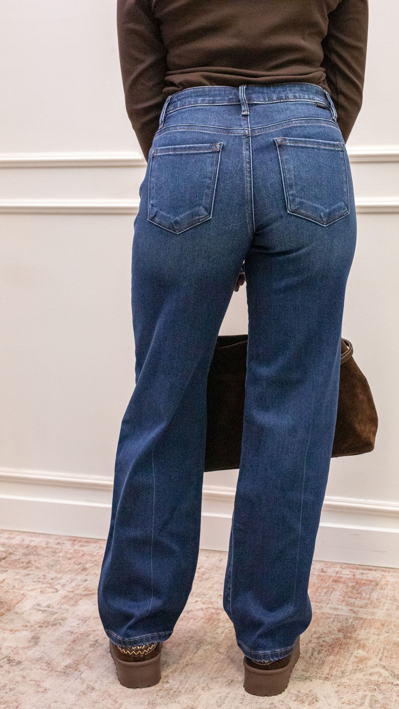 TONY WIDE LEG BAGGY DARK WASH JEAN (RISEN)