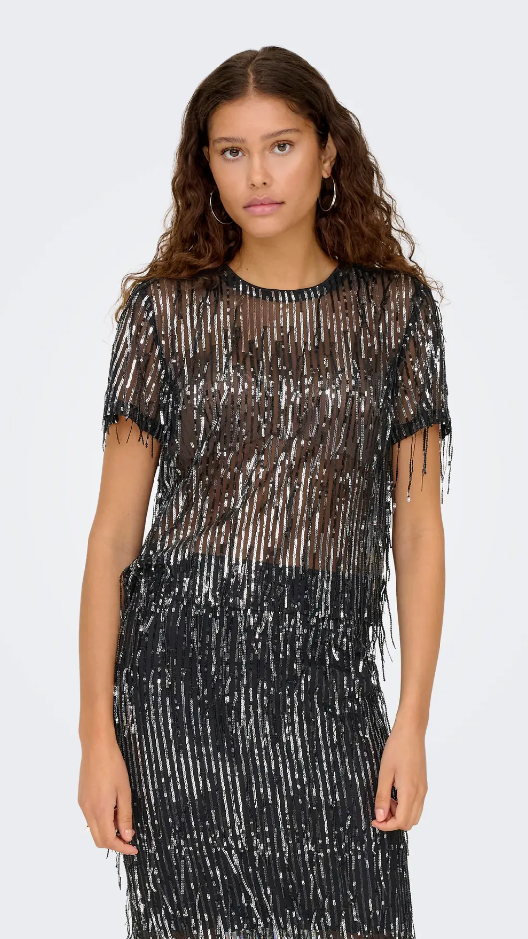 ONLSPACY SS SEQUINS TOP WVN | ONLY