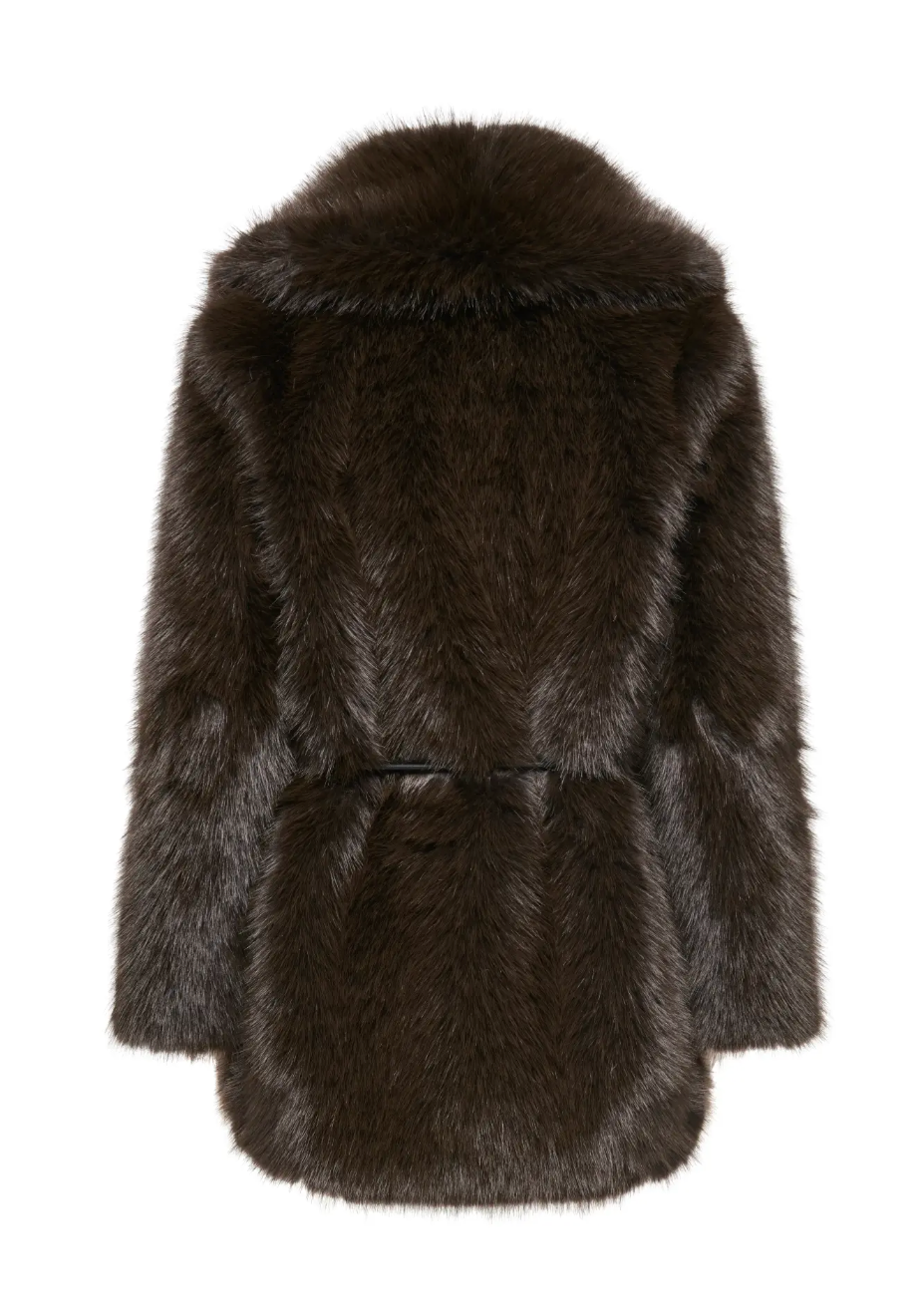SHARON FAUX FUR BELT COAT (ONLY)