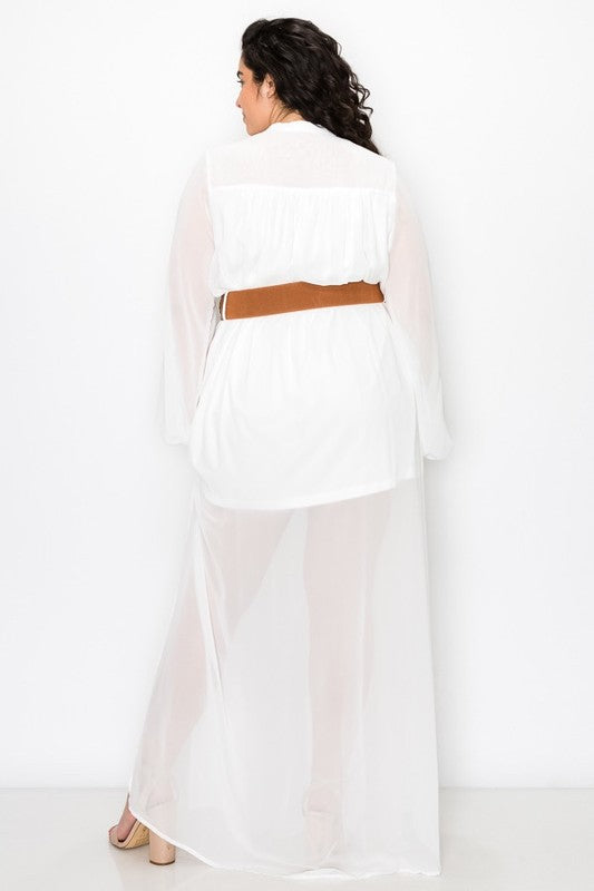 EVELYNY DRESS WHITE MAXI (CURVY)