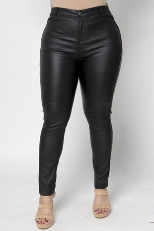 SOFIA LEATHER PANTS CURVY – VELENZIA - Main Image