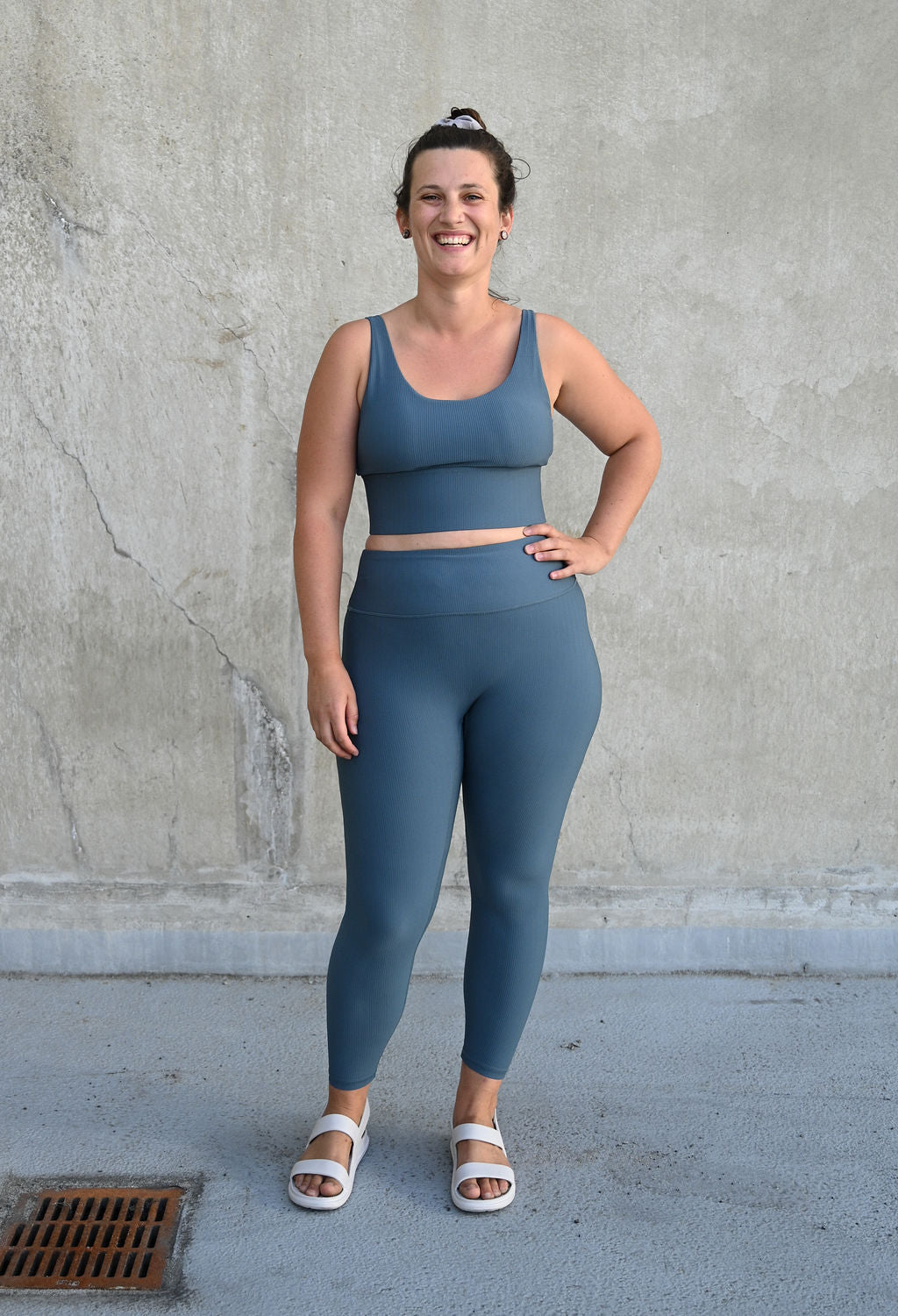 ARRO RIBBED SET TOP (BLUE) - VELENZIA