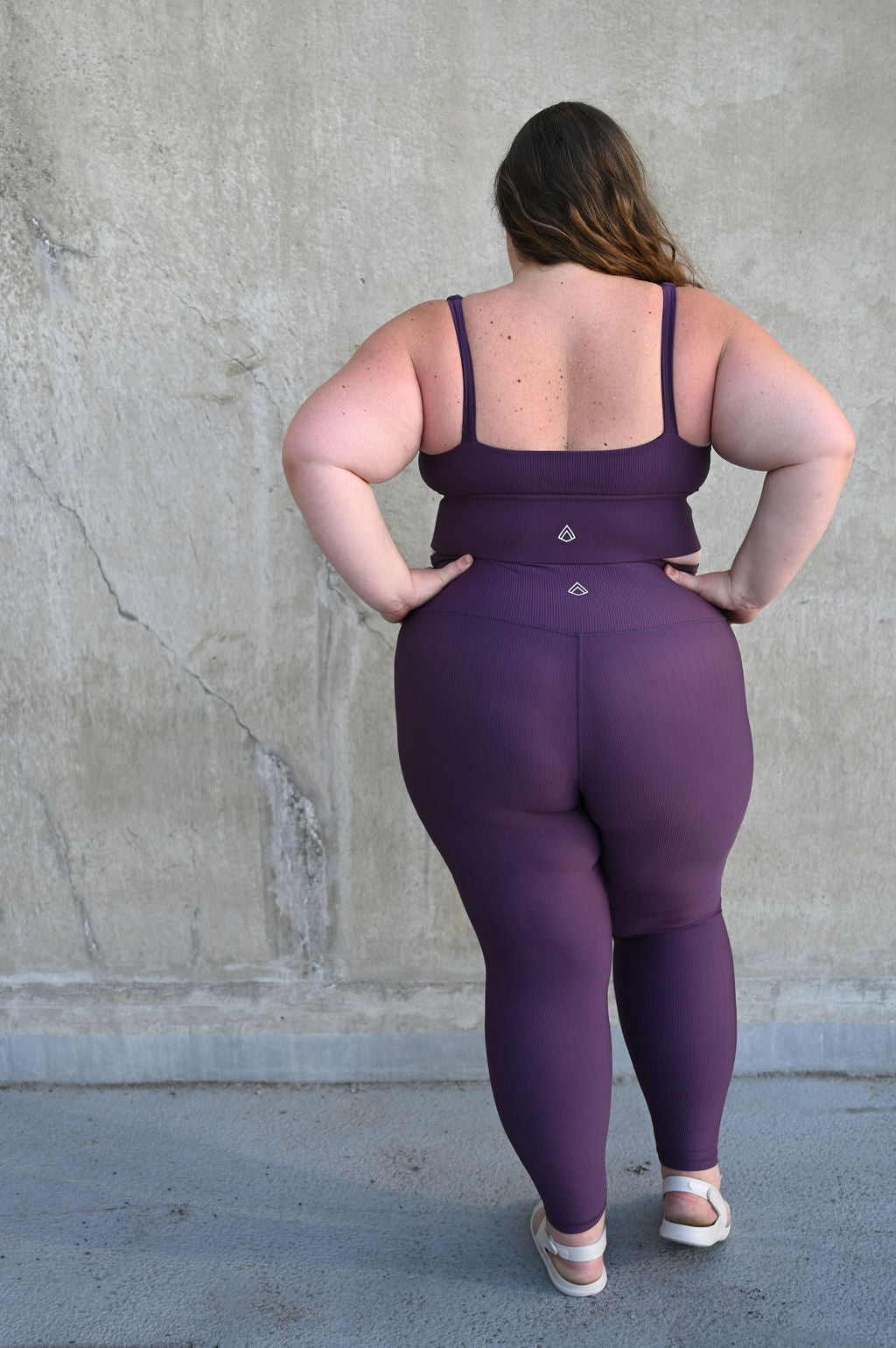 ARRO RIBBED SET LEGGINGS (PURPLE) - VELENZIA