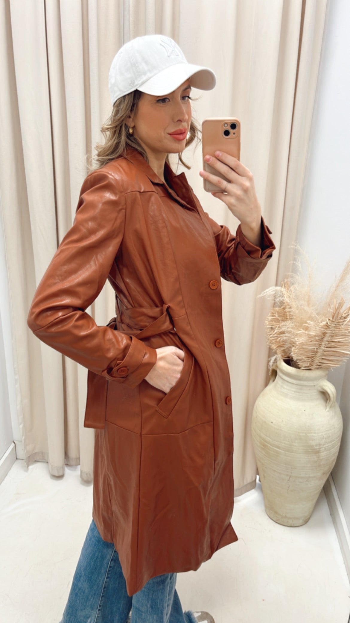 NEW NATALIA TRENCH COAT (COGNAC)