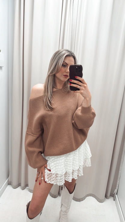 NEW ELEANORA BOATNECK SWEATER (CAMEL)