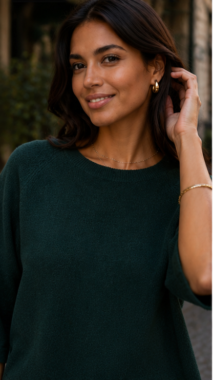 SIMONI 3/4 PULLOVER KNIT (ONLY)