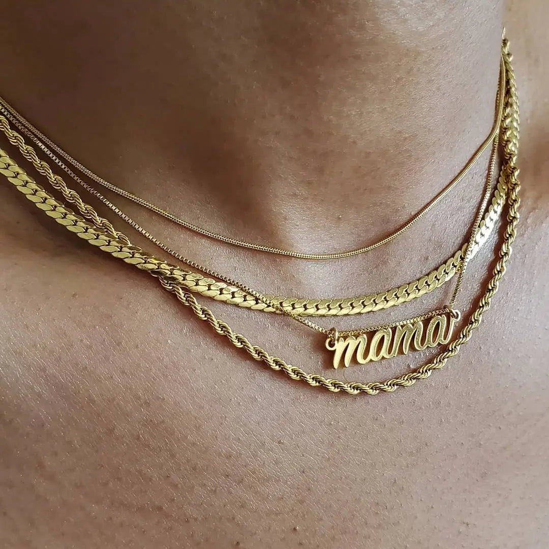 NEW GOLD MAMA NECKLACE