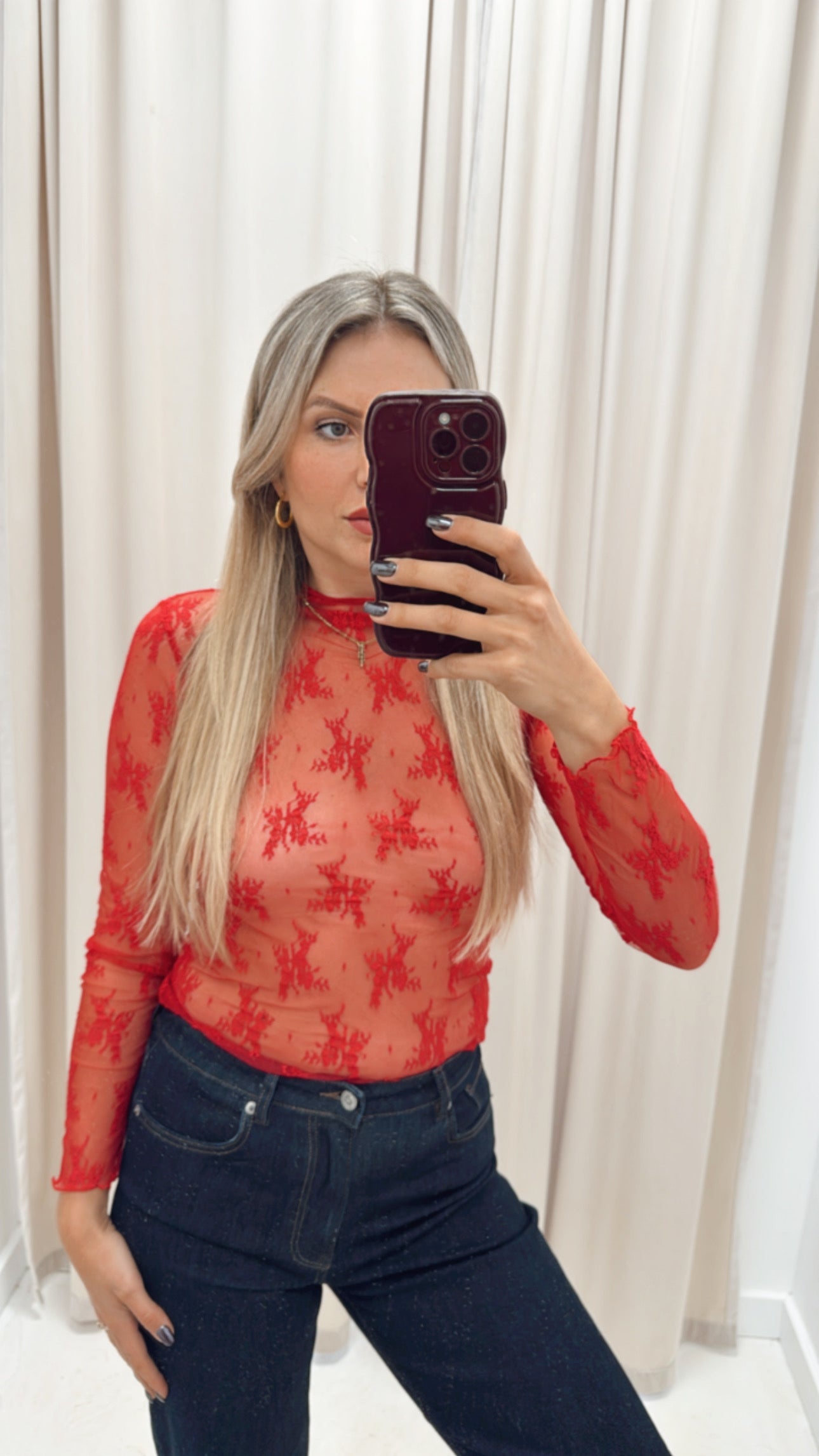 NEW TAMARA LACE TOP | BEST SELLER | (RED)