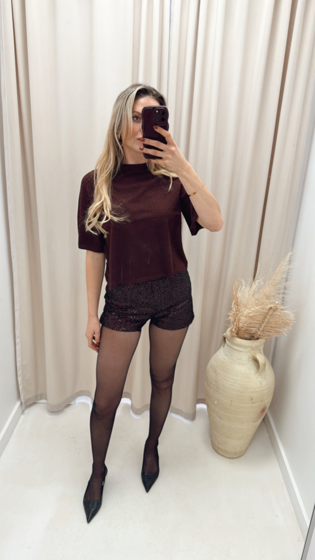 TATIANA SEQUIN SHORTS (BLACK | SILVER | BURGUNDY)