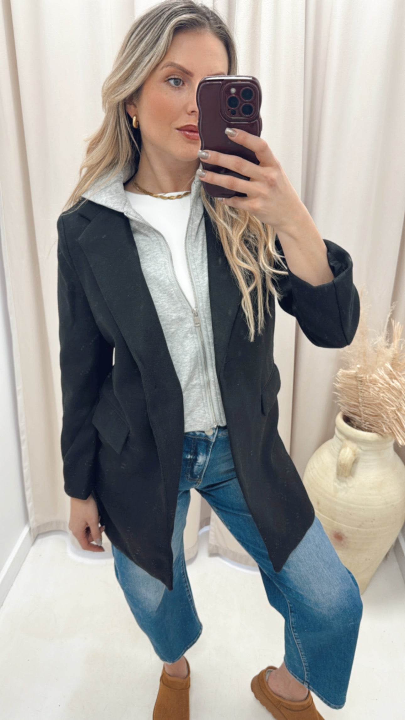 POLLINE BLAZER HOODIE (BLACK)