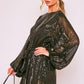 IVANKA BALLOON SEQUIN MINI DRESS (BLACK)
