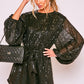IVANKA BALLOON SEQUIN MINI DRESS (BLACK)