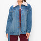 DELTA BELTED DENIM COAT (MEDIUM BLUE)