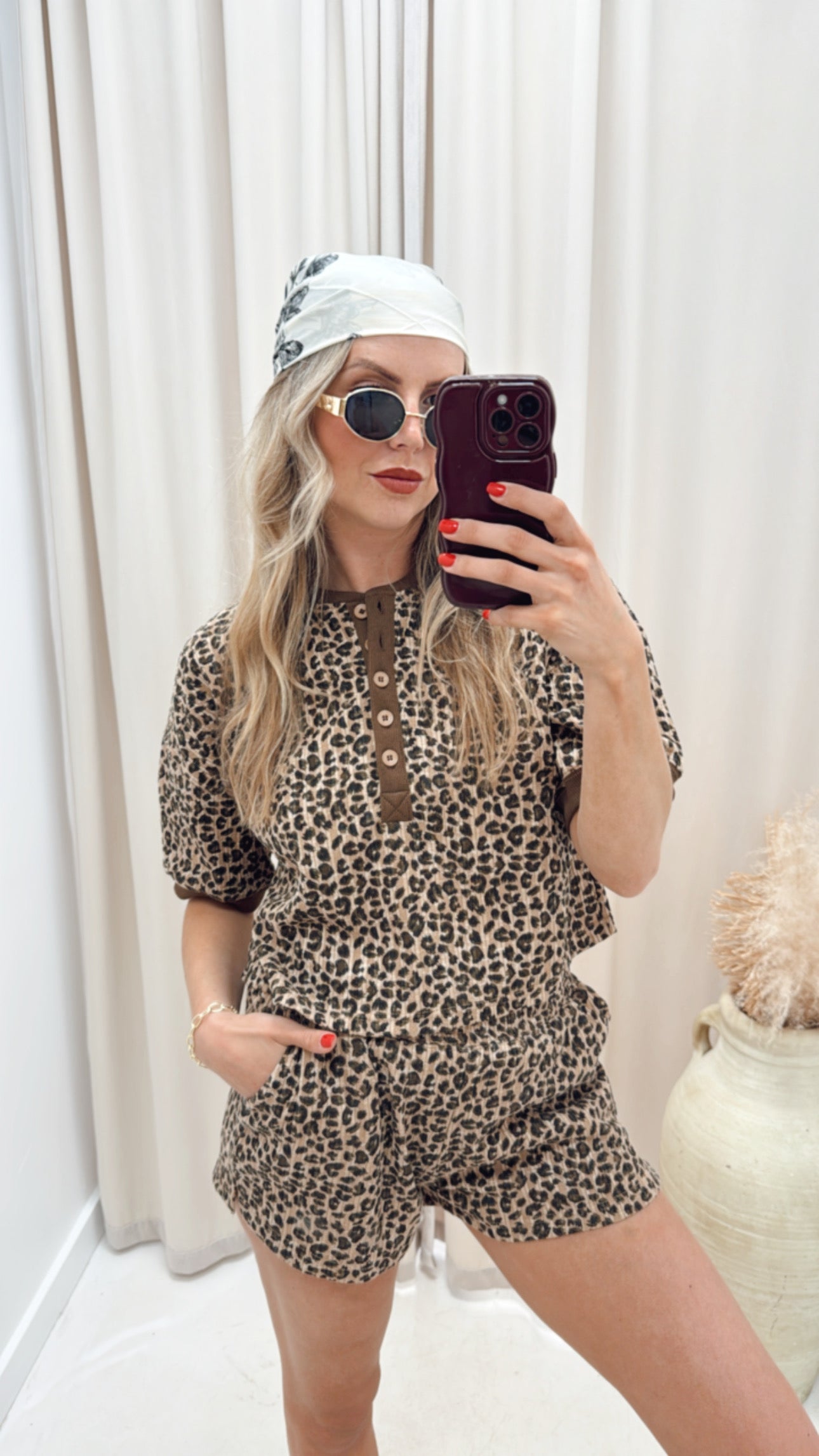 NEW GEORGIA TWO PIECE SHORT SET (ANIMAL PRINT)