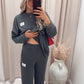 CLASSIC CORDUROY SWEATER AND TROUSER SET (CHARCOAL)