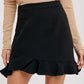 NEW BROOKE RUFFLE MINI SKIRT (BLACK)