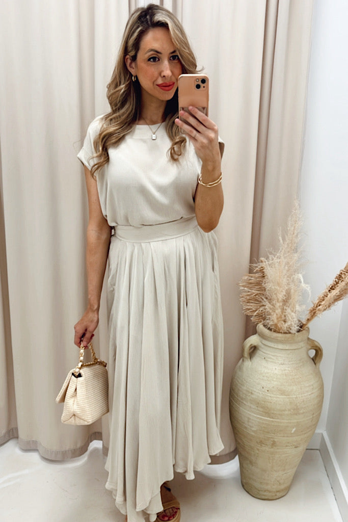 ZOEY TEE CROP AND SKIRT SET (HOT RESTOCK)