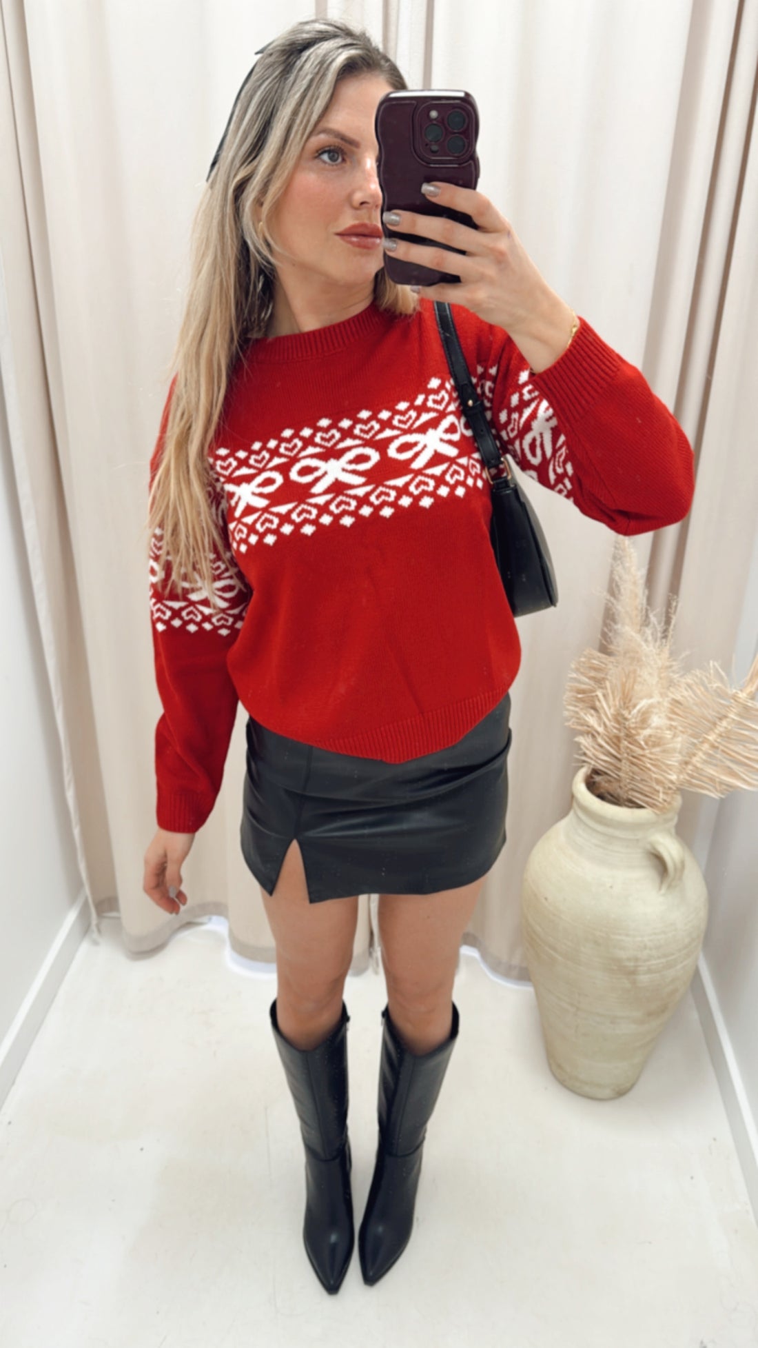 BOW FAIRE ISLE KNIT SWEATER