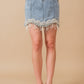 NEW BLUE STRETCH DENIM MINI SKIRT