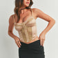 NEW MAEVE CORSET LACE TOP (CHAMPAGNE)