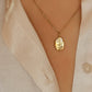 NEW CHRISHELL 18K GOLD NON-TARNISH ROSE COIN NECKLACE (PRE-ORDER)