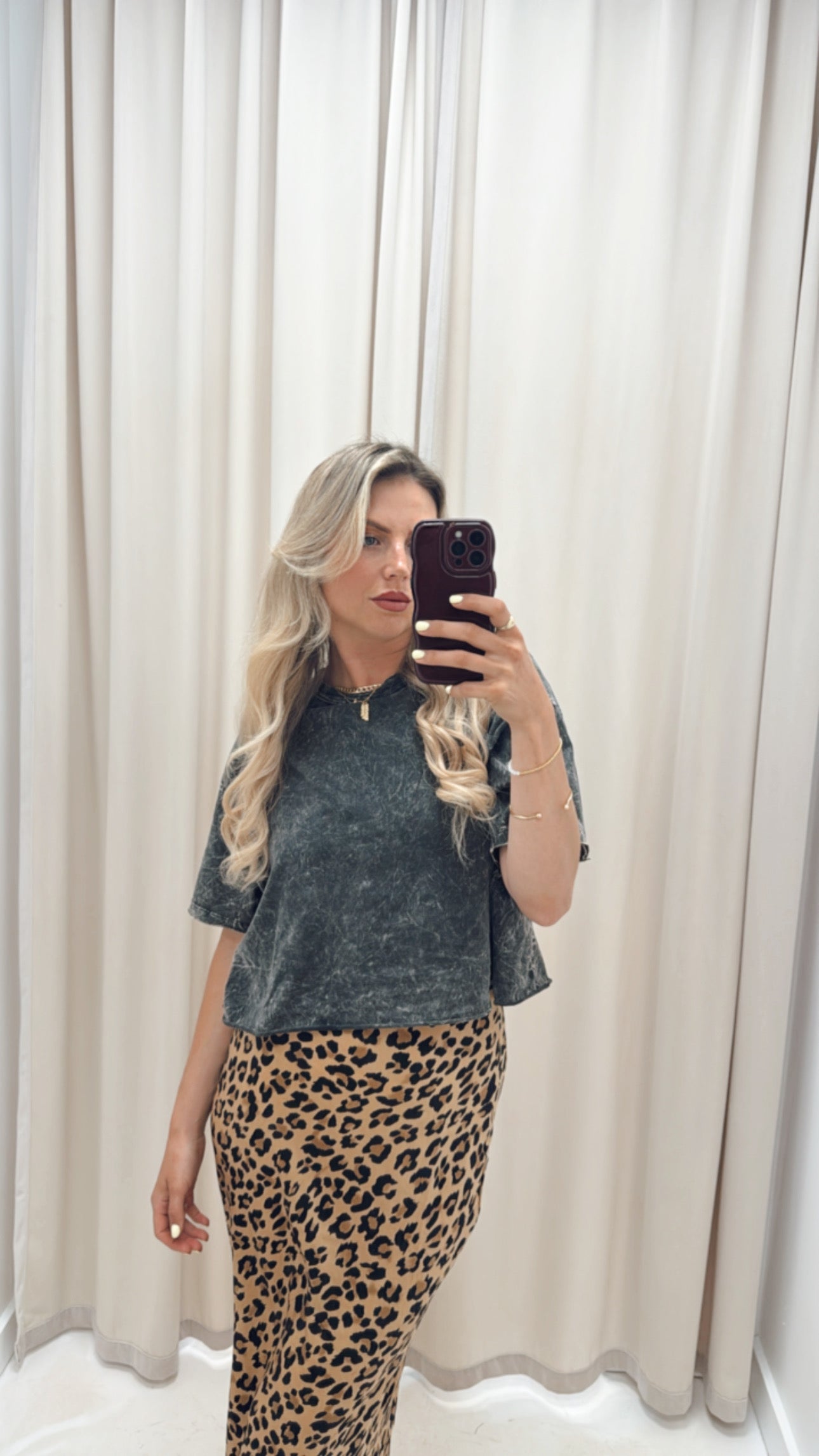 WYOMING CROP T-SHIRT (ASH BLACK)