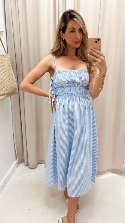 NEW CLAIRE NAUTICAL MIDI DRESS