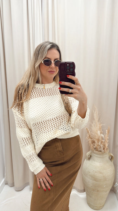 NEW ALLEGRA CROCHET TOP (IVORY)