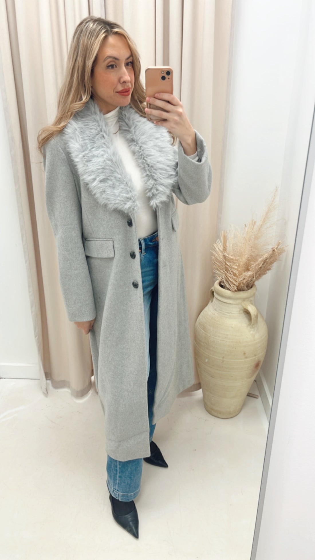 FAUX FUR DRESS COAT | ONLY