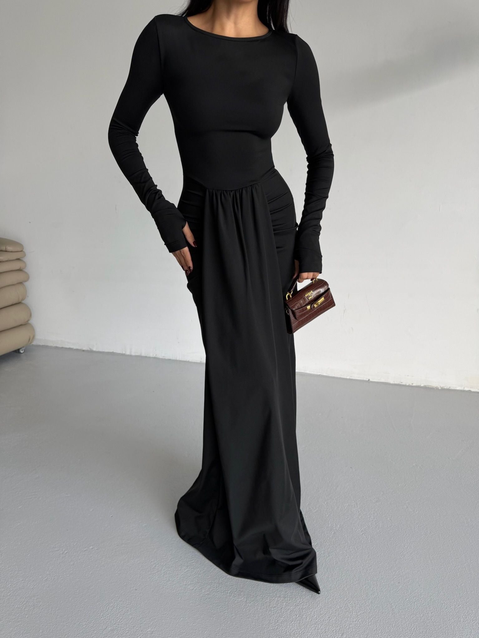 MILANIA GOWN DRESS (BLACK)