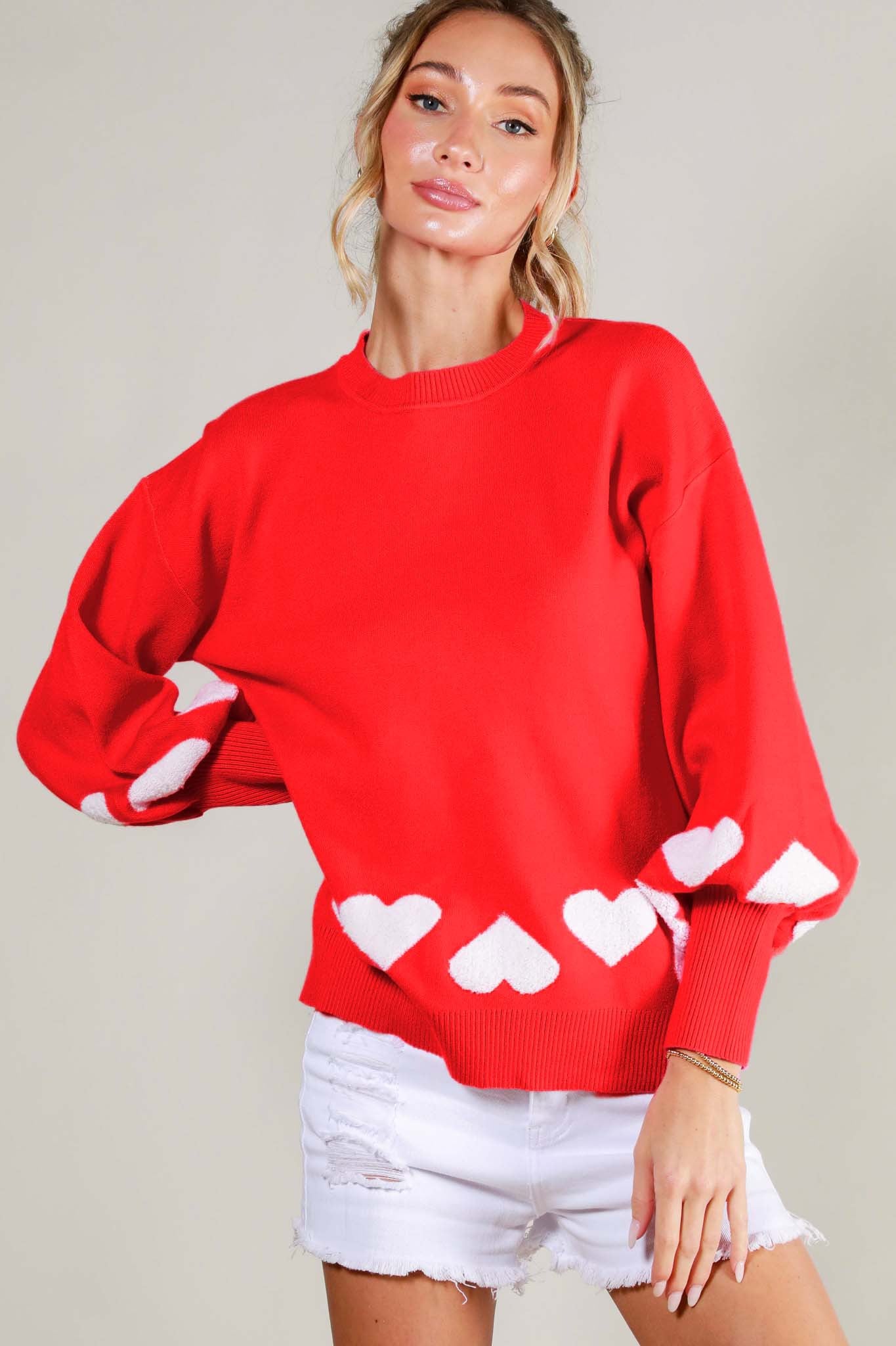 NEW VALENTINE CLASSIC SWEATER (RED)