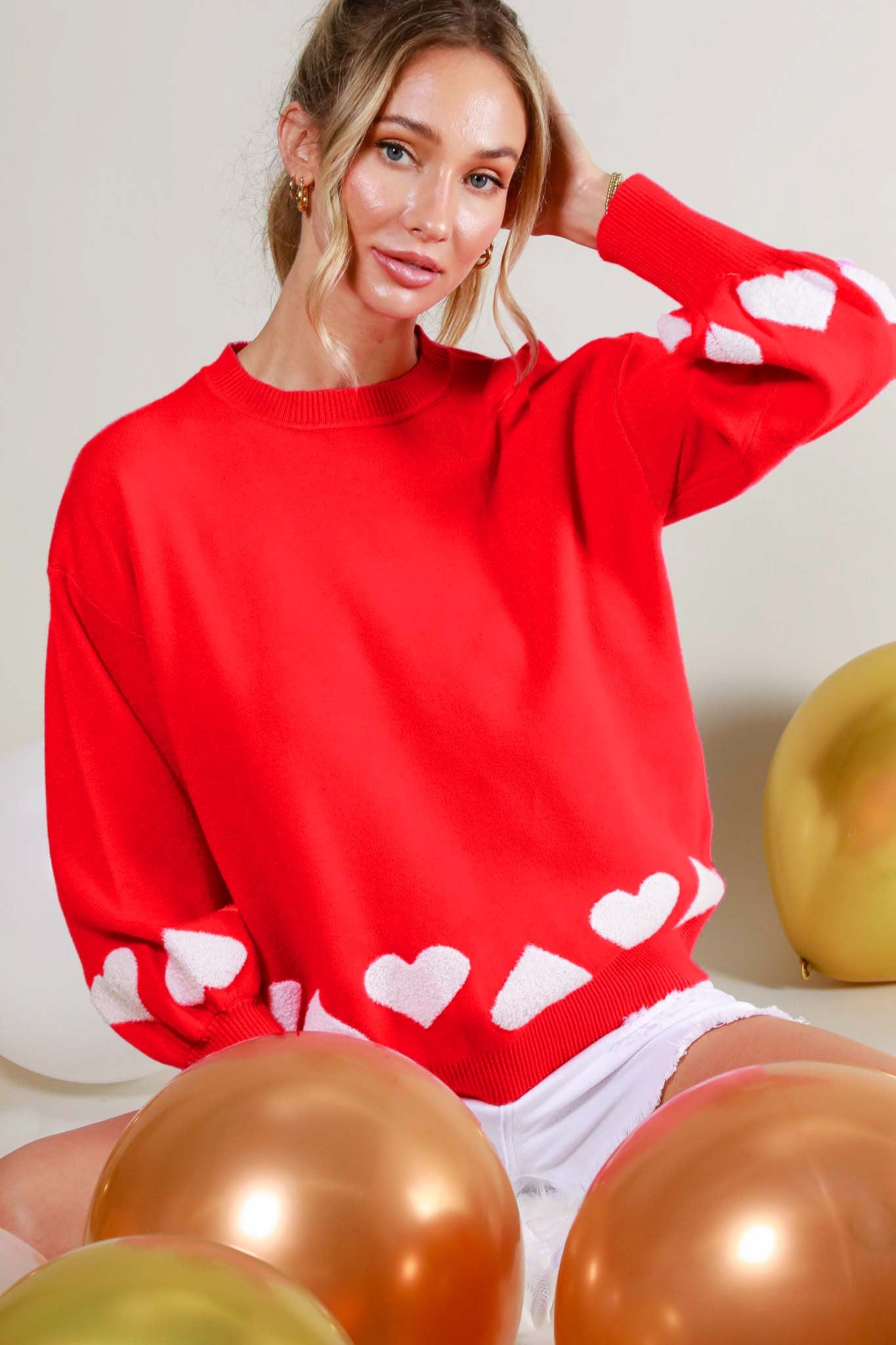 NEW VALENTINE CLASSIC SWEATER (RED)