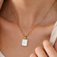 NEW INITIAL MOTHER OF PEARL NECKLACE