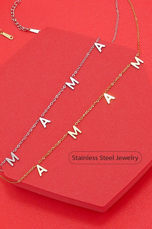 NEW MAMA INITIAL NECKLACE (GOLD)