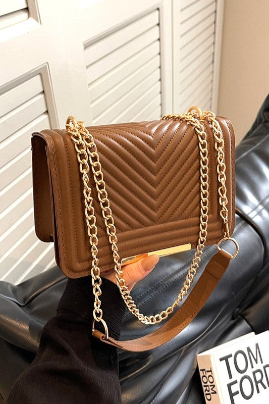 NEW CHARLOT QUILTED BAG (BROWN)