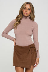 CRISHEL RIBBED BODYSUIT (MOCHA)