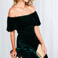 KATALINA VELVET MIDI DRESS (EMERALD GREEN)