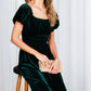 KATALINA VELVET MIDI DRESS (EMERALD GREEN)