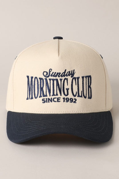SUNDAY MORNING BASEBALL HAT | BEST SELLER | (NAVY)