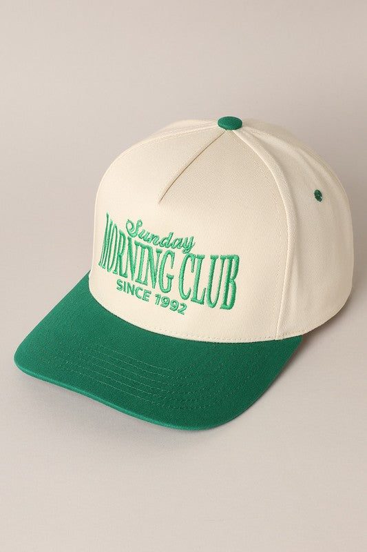 SUNDAY MORNING BASEBALL HAT | BEST SELLER | (GREEN)
