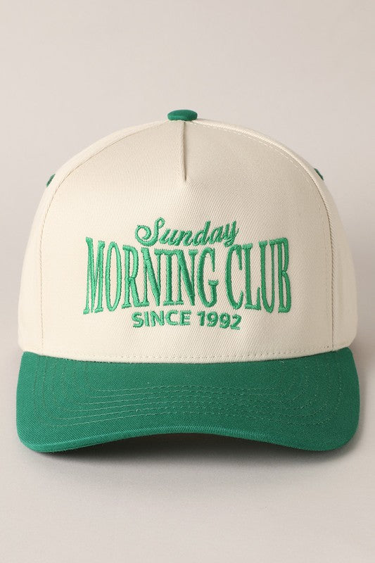 SUNDAY MORNING BASEBALL HAT | BEST SELLER | (GREEN)