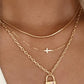 NEW MEGHAN TRIPLE NECKLACE (CROSS & LOCKET)